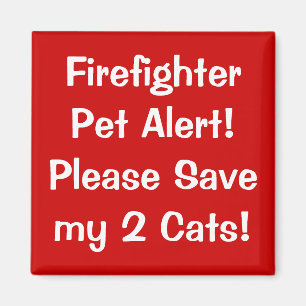 Firefighter Pet Alert! Magnet