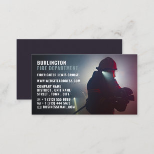 Firefighter Portrait, Firefighter Business Card