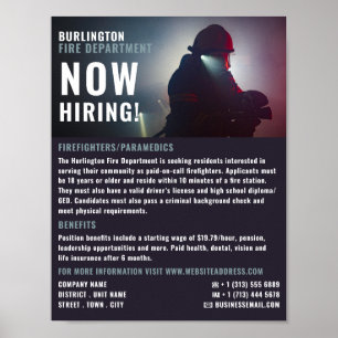 Firefighter Portrait, Firefighter Recruitment Poster