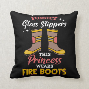 Firefighter Princess Proud Fire Fighter Girl Cushion