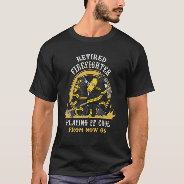 Firefighter professional save dad job saying profe T-Shirt (Front)