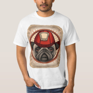 Firefighter Pug T-Shirt