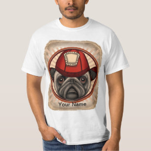 Firefighter Pug tshirt