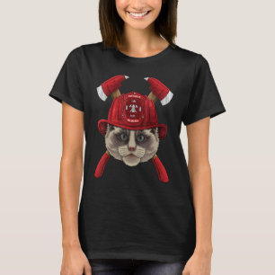 Firefighter Ragdoll Fireman Boys Kids Fire Rescue T-Shirt
