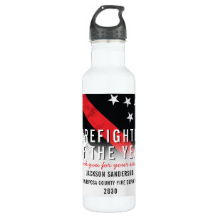 Firefighter Red Line Flag Employee Recognition 710 Ml Water Bottle