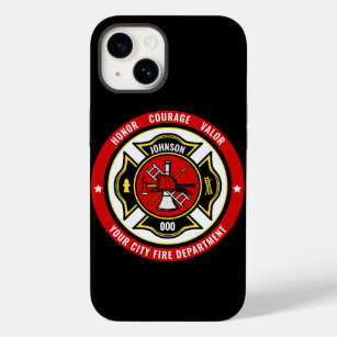 Firefighter Rescue ADD NAME Fire Department Badge Case-Mate iPhone 14 Case