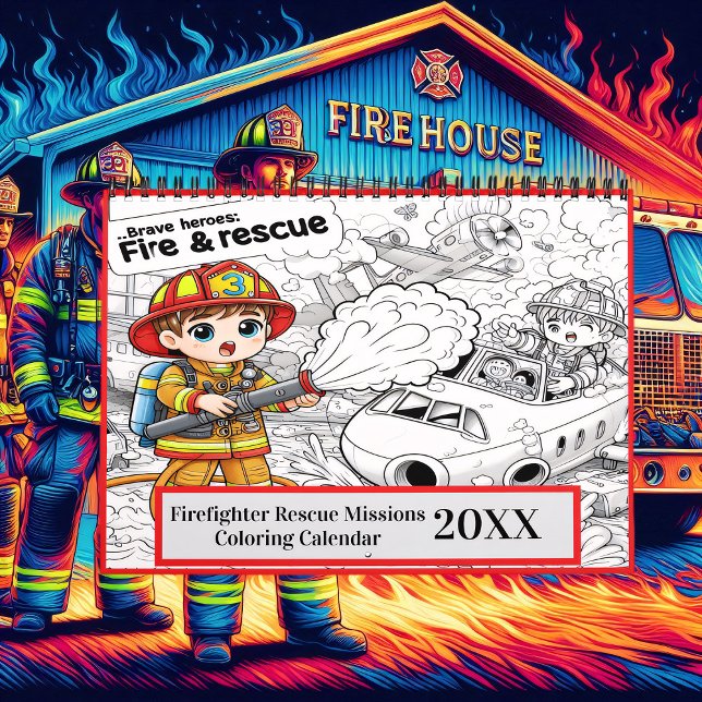 Firefighter Rescue Missions Colouring 2025/2026 Calendar (Creator Uploaded)