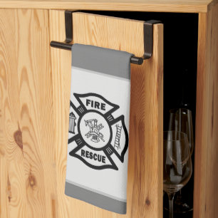 Firefighter Rescue Tea Towel