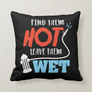 Firefighter Rescuer Human Rescuer Flames Fire Cushion