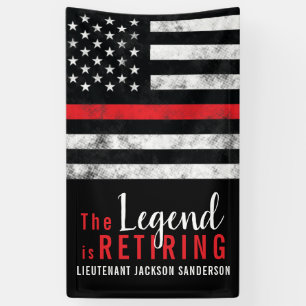 Firefighter Retirement Fire Department Fireman Banner