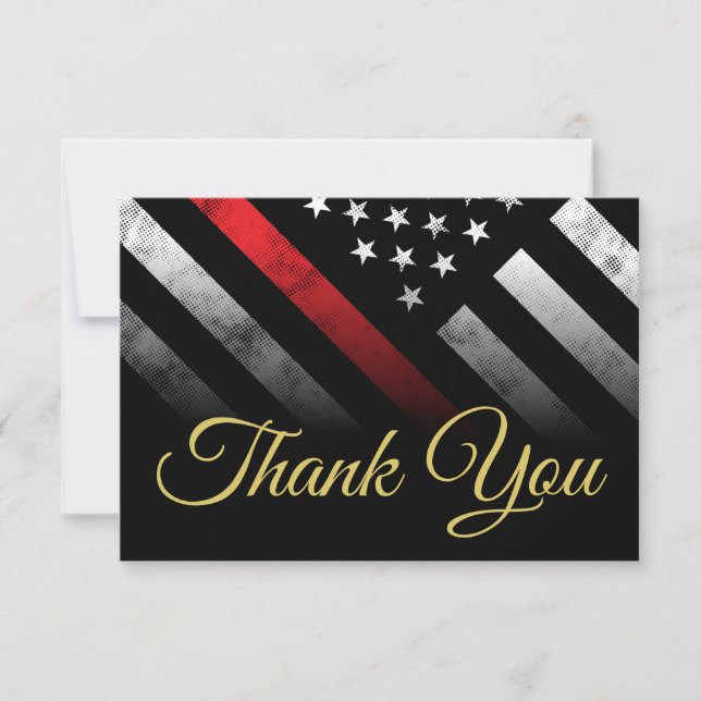 Firefighter Retirement Fire Department Fireman Thank You Card (Front)