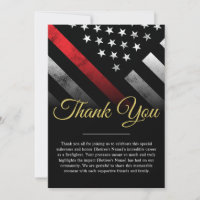 Firefighter Retirement Fireman Thank You Card