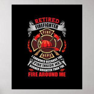 Firefighter Retirement Gifts For Men 2021 Quotes Poster