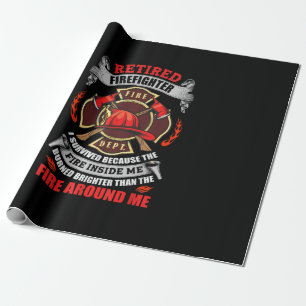 Firefighter Retirement Gifts For Men 2021 Quotes Wrapping Paper