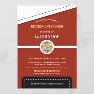 Firefighter Retirement Invitation