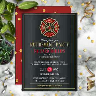 Firefighter Retirement Party Invitations