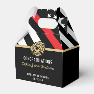 Firefighter Retirement Red Line Flag Congrats Favour Box