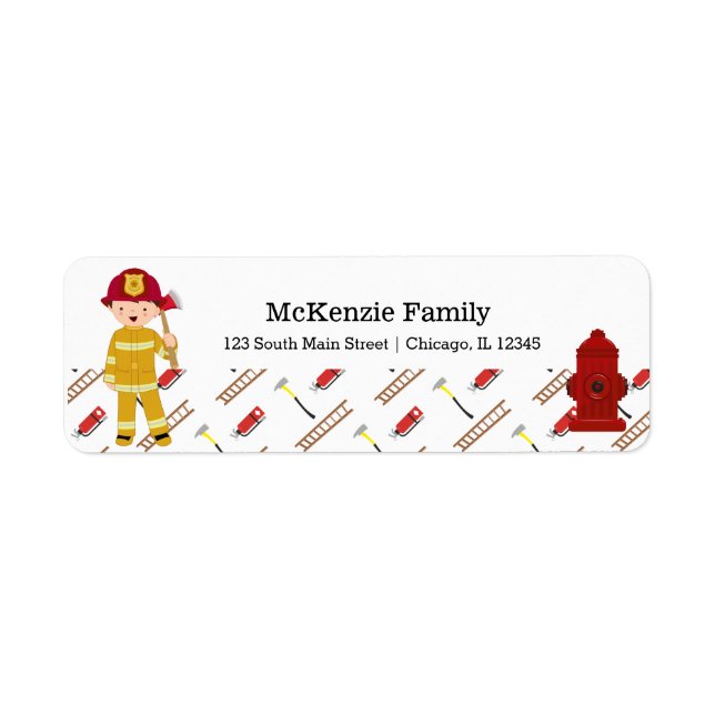 Firefighter Return Address Label (Front)