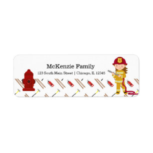 Firefighter Return Address Label