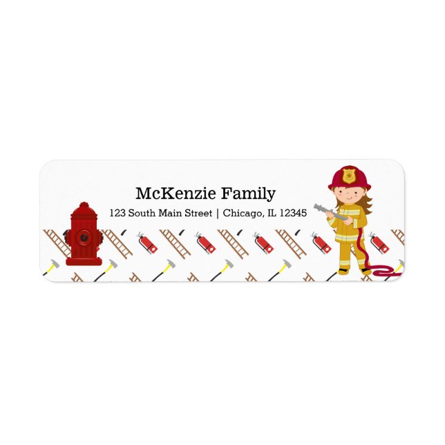 Firefighter Return Address Label (Front)