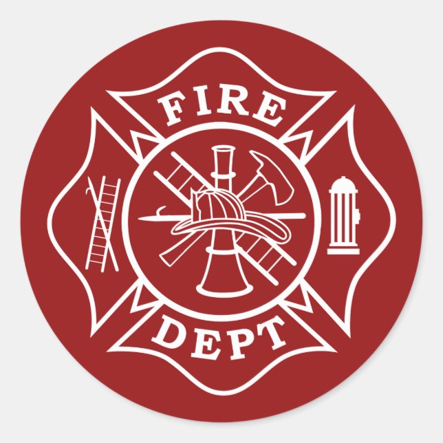 Firefighter Round Sticker (Front)