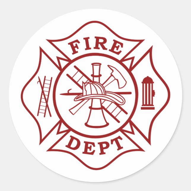 Firefighter Round Sticker (Front)