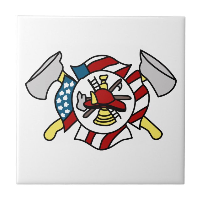Firefighter’s Crest Ceramic Tile (Front)