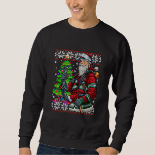 Firefighter Santa Claus Fireman Costume Ugly Sweatshirt