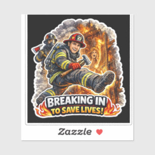 Firefighter Save Lives Sticker