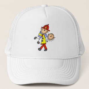 Firefighter Saving Lives T-shirts and Gifts Trucker Hat