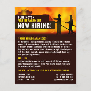 Firefighter Scene, Firefighter Recruitment Flyer