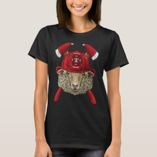 Firefighter Sheep Fireman Boys Kids Fire Rescue Fa T-Shirt