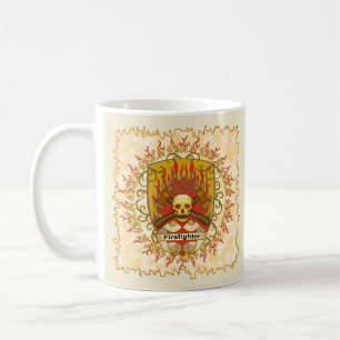 Firefighter Skull Shield  mug