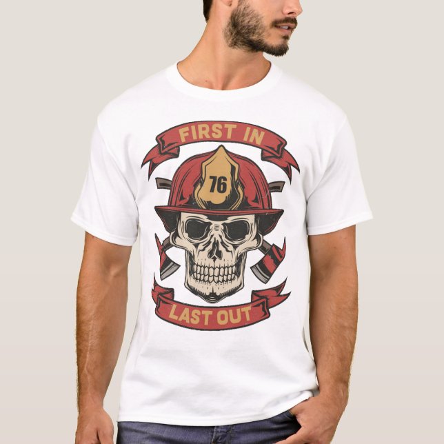 Firefighter skull T-Shirt (Front)