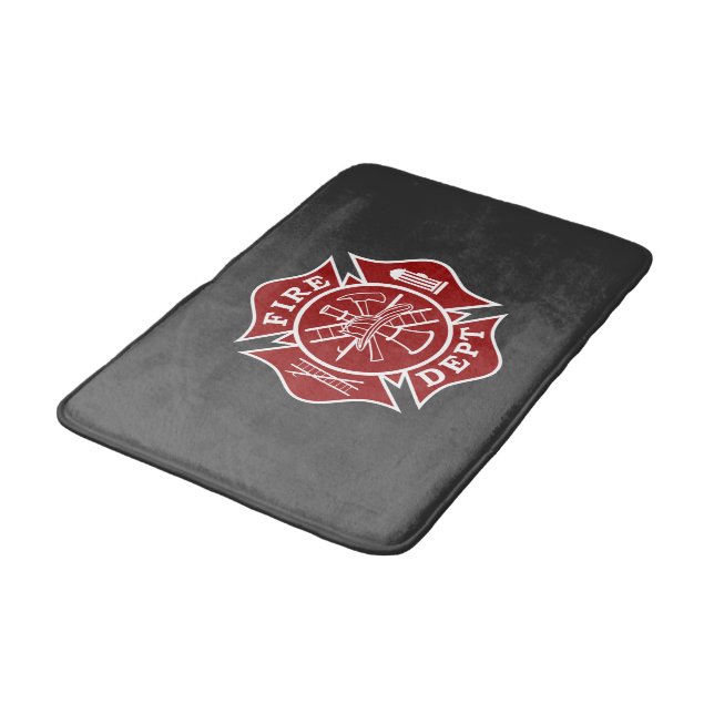 Firefighter Small Bath Mat (Angled)