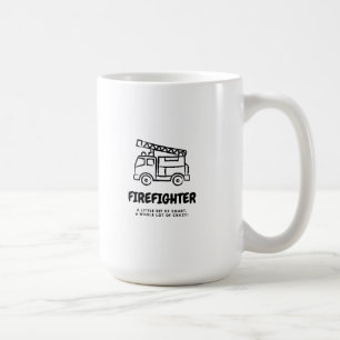 Firefighter; smart&crazy - firetruck coffee mug