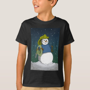 Firefighter Snowman T-Shirt