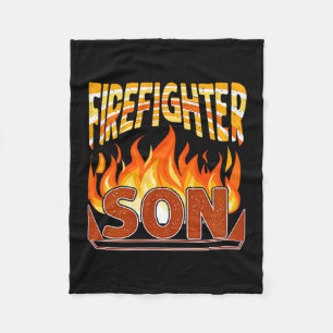Firefighter Son Fireman Gift Proud Firefighter Quo Fleece Blanket