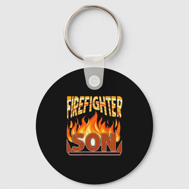 Firefighter Son Fireman Gift Proud Firefighter Quo Key Ring (Front)