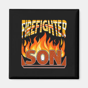 Firefighter Son Fireman Gift Proud Firefighter Quo Magnet