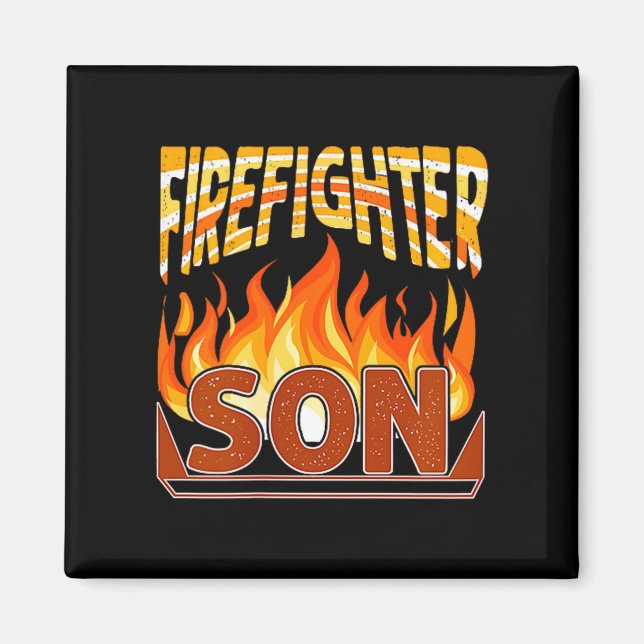 Firefighter Son Fireman Gift Proud Firefighter Quo Magnet (Front)