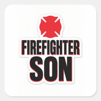 Firefighter Son Square Sticker