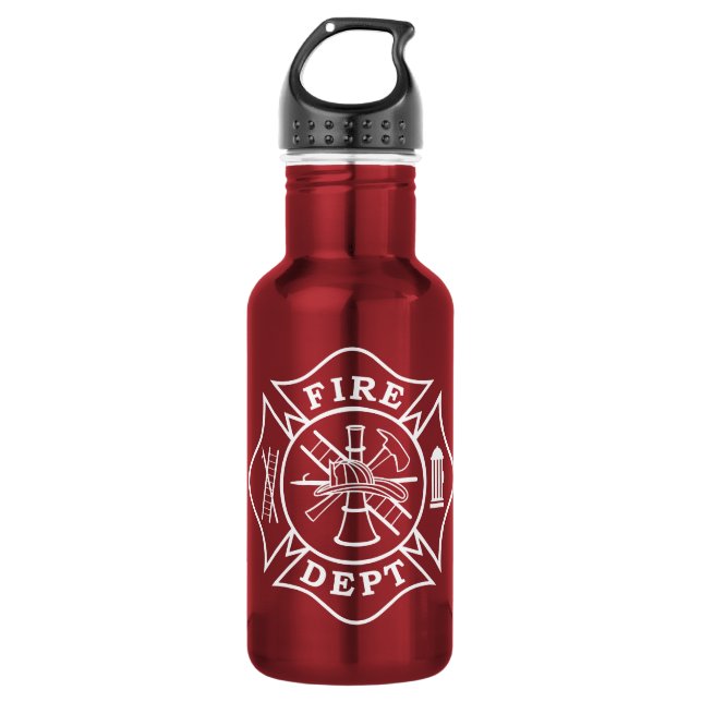 Firefighter Stainless Steel Water Bottle (Front)