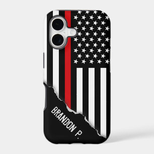 Firefighter Styled Torn Out American Flag Custom