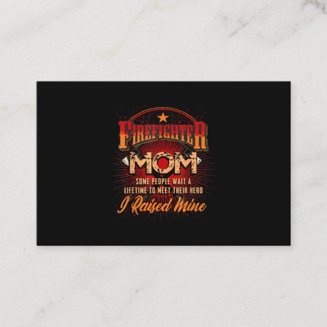 Firefighter Support - Fireman Proud Mum Business Card (Front)
