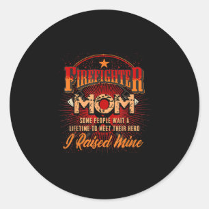 Firefighter Support - Fireman Proud Mum Classic Round Sticker