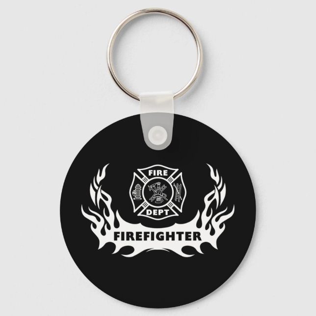 Firefighter Tattoo Key Ring (Front)