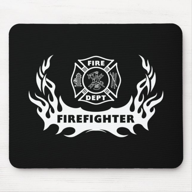 Firefighter Tattoo Mouse Pad (Front)
