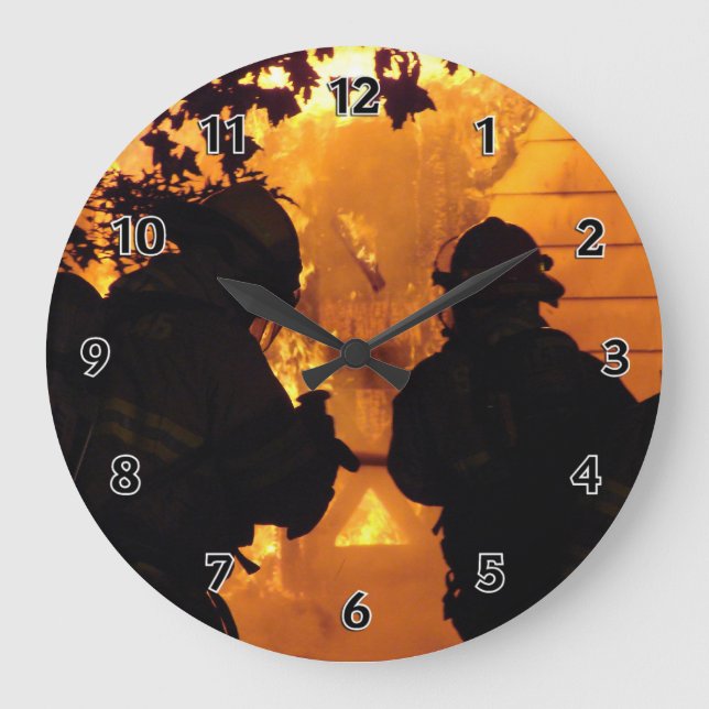 Firefighter Team Large Clock (Front)