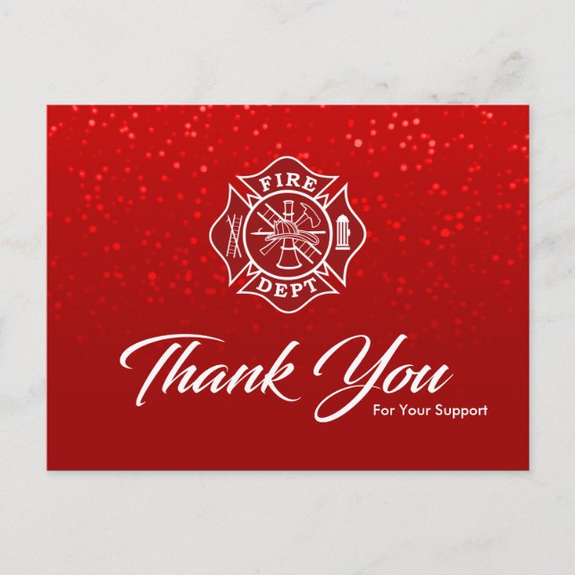 Firefighter Thank You Card (Front)
